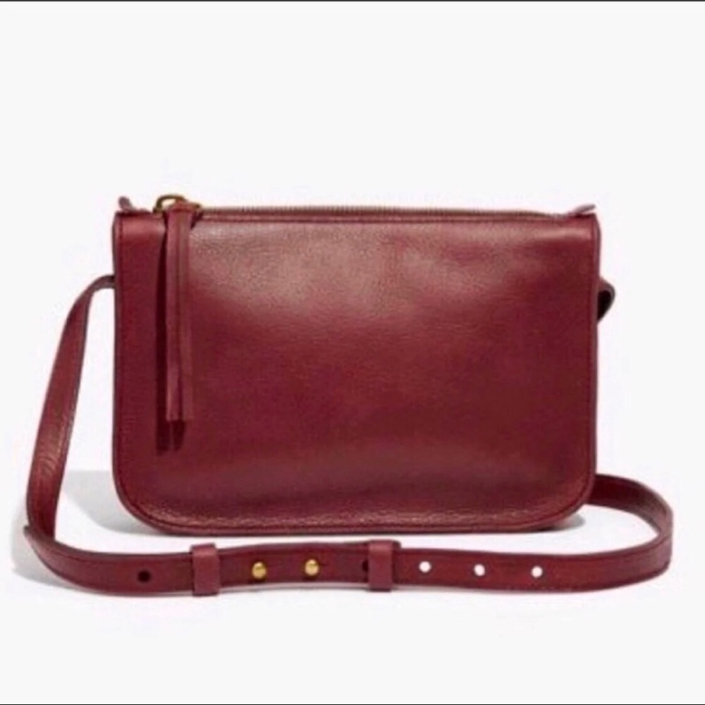 Madewell Burgundy Leather Crossbody Bag